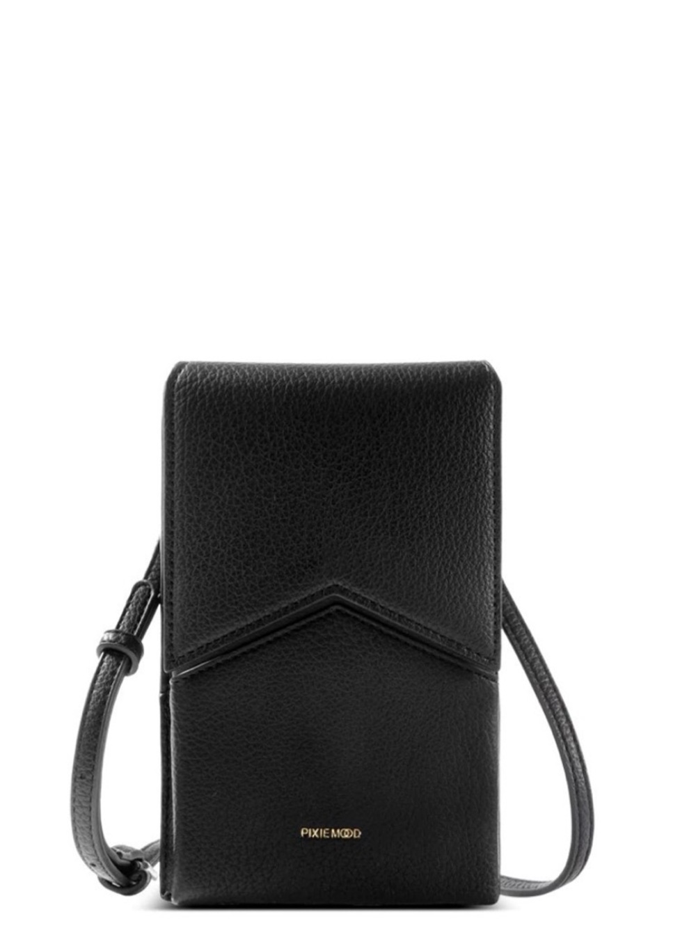 Pixie Mood Black Pebbled Leather Mini Crossbody
